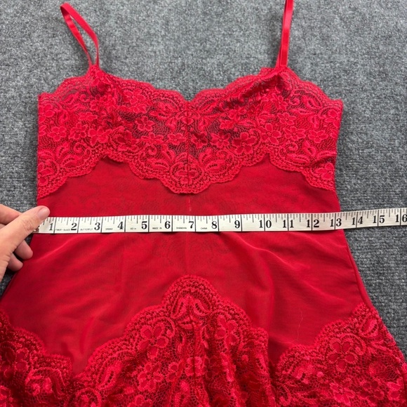 Red Lace Lingerie Spaghetti Strap V-Neck size Medium - Picture 5 of 5